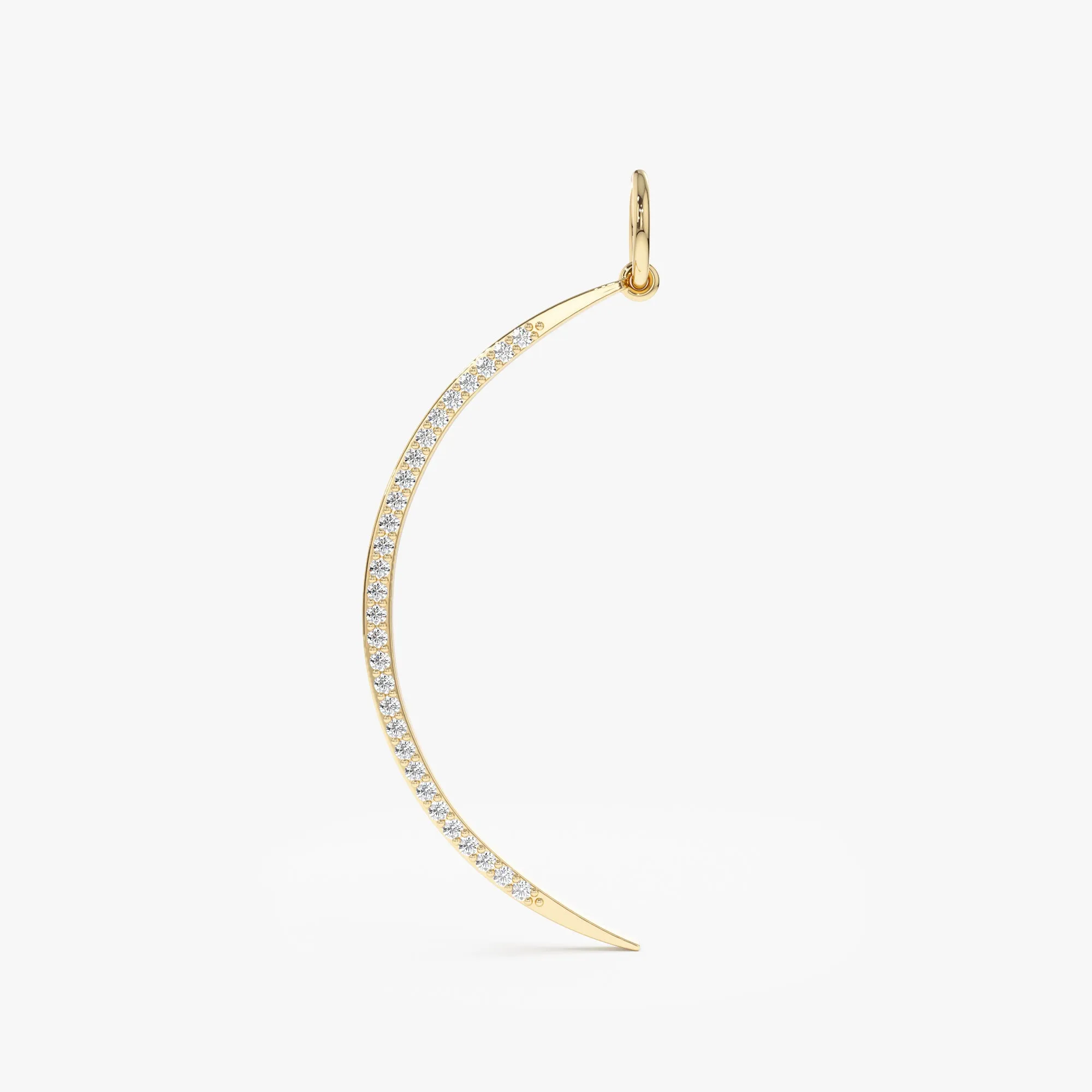 Large Diamond Crescent Charm, Aubree SARAHELISE