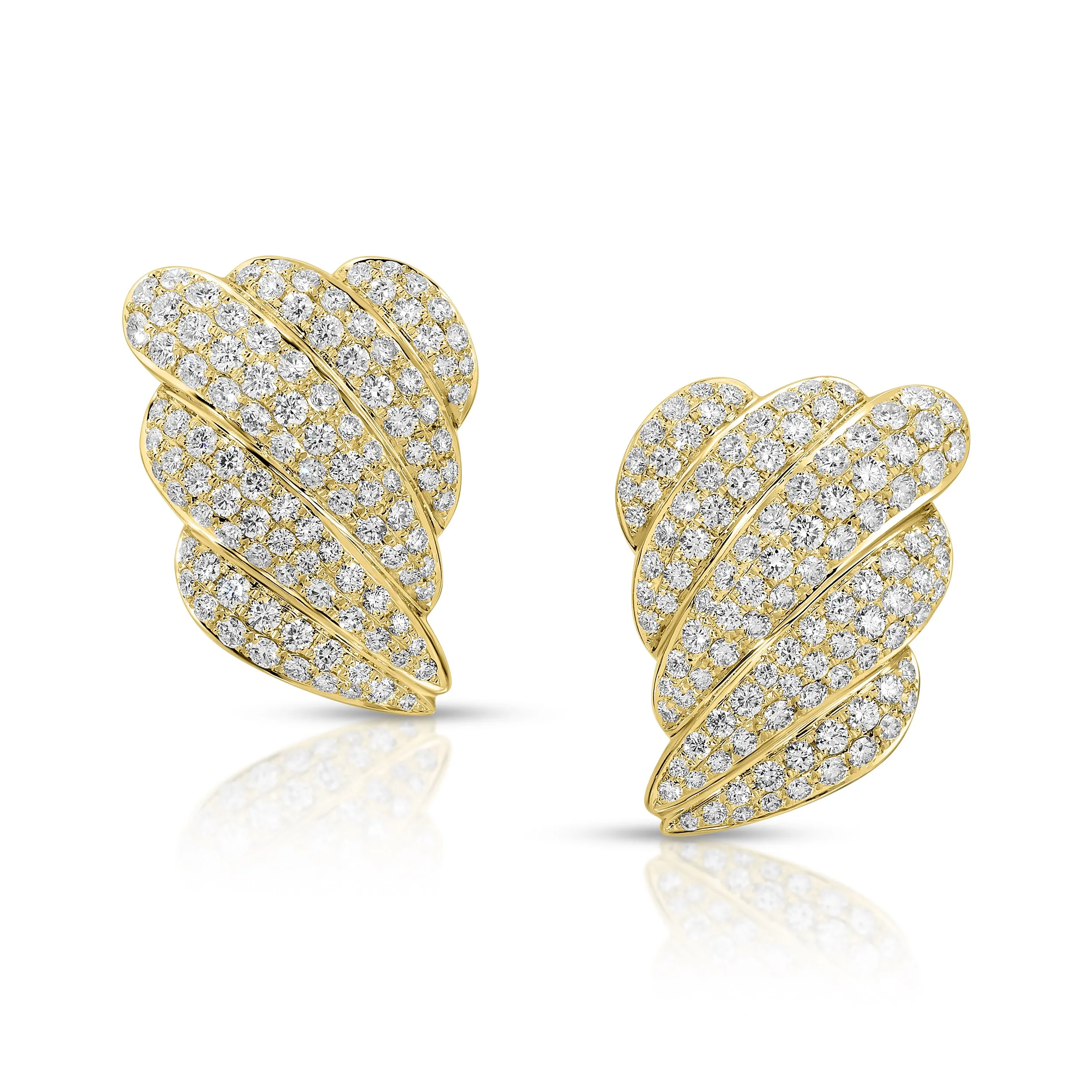 LARGE DIAMOND CROISSANT EARRINGS Anita Ko