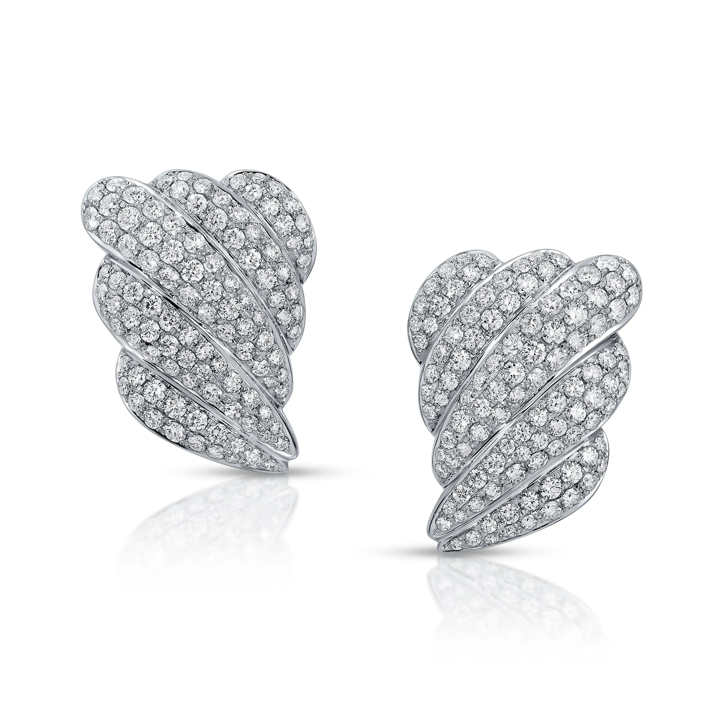 LARGE DIAMOND CROISSANT EARRINGS Anita Ko