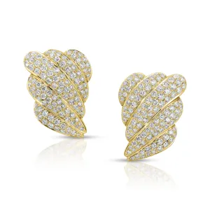 LARGE DIAMOND CROISSANT EARRINGS Anita Ko