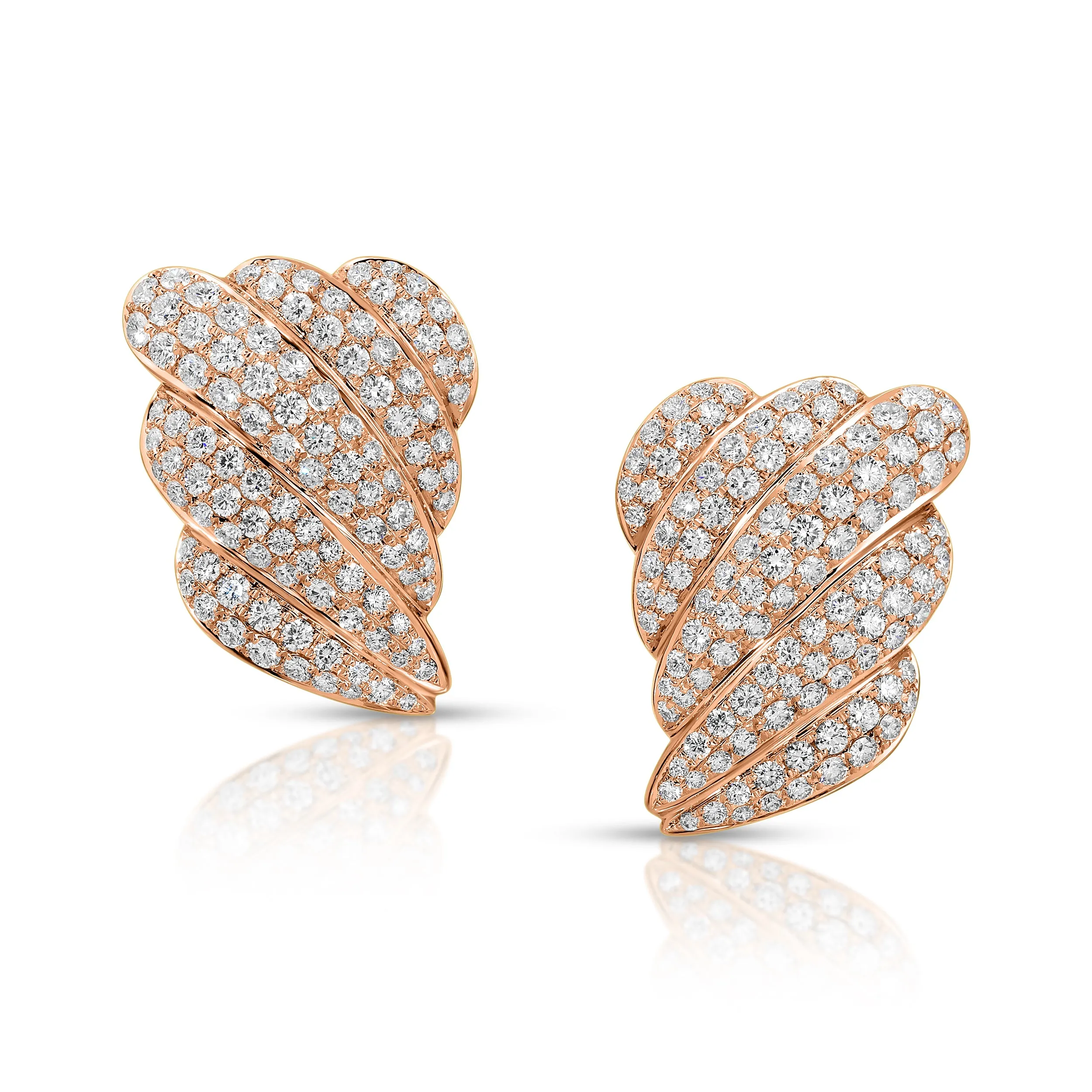 LARGE DIAMOND CROISSANT EARRINGS Anita Ko