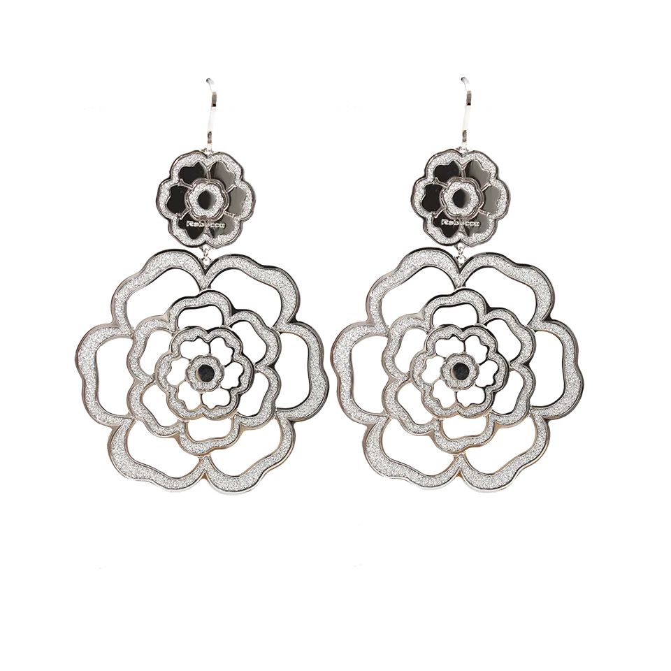 Large Double Flower Glam Earrings