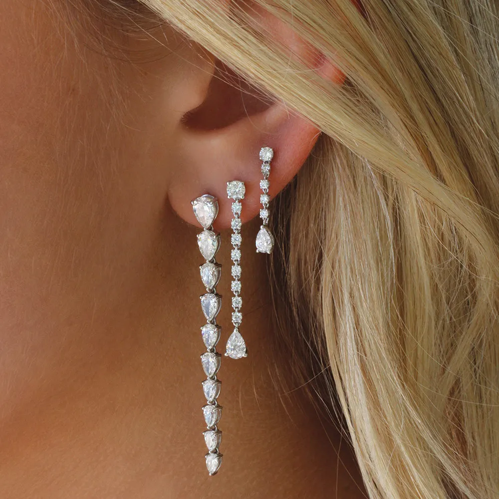 LARGE PEAR DIAMOND DROP EARRINGS Anita Ko