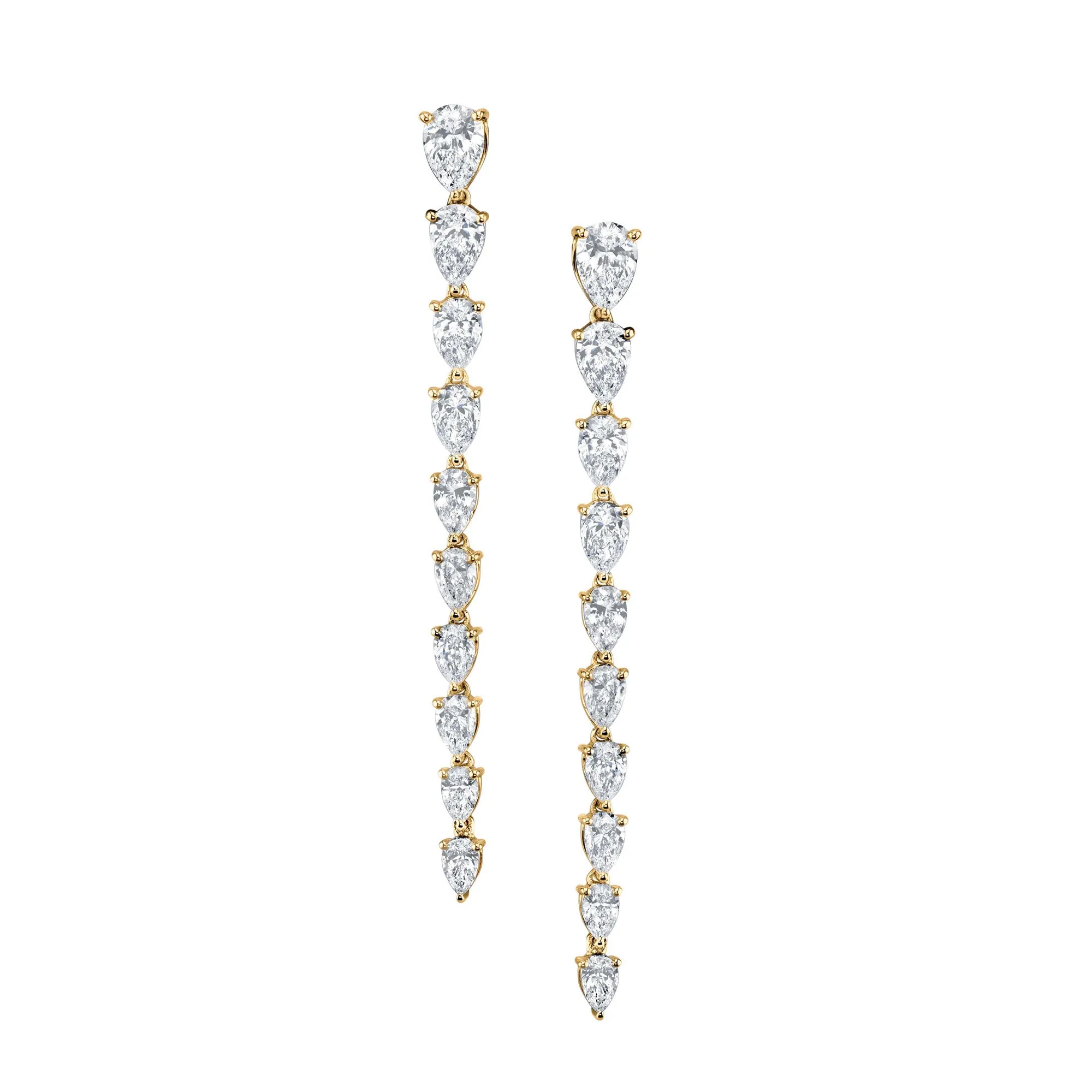 LARGE PEAR DIAMOND DROP EARRINGS Anita Ko