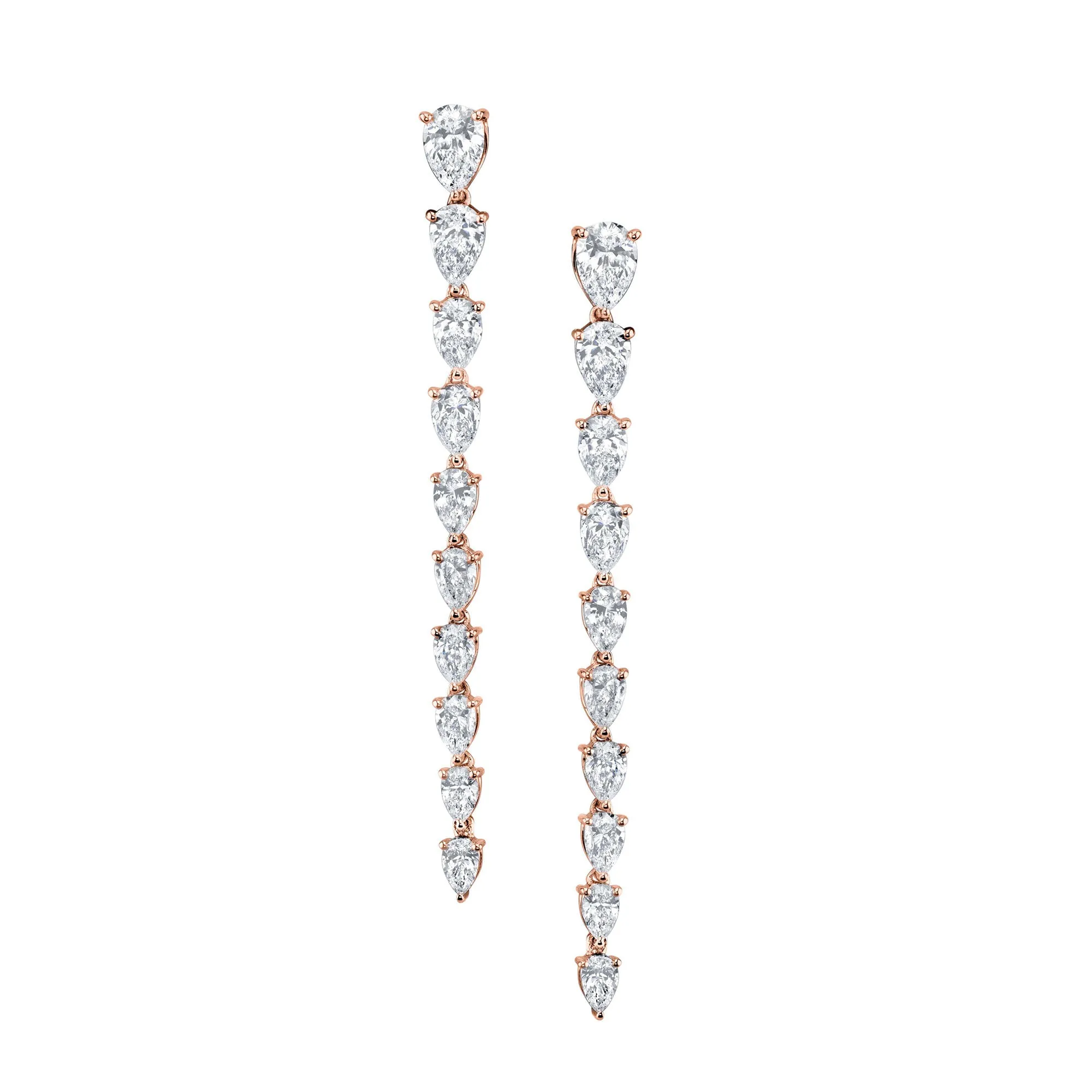 LARGE PEAR DIAMOND DROP EARRINGS Anita Ko