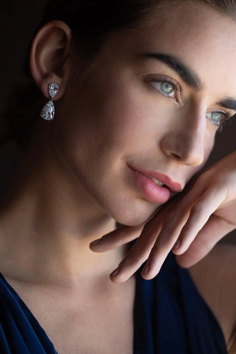 Large Pear Drop Earrings