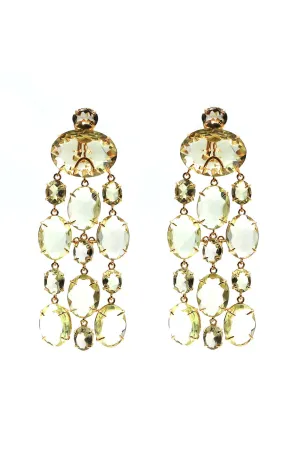 Lemon Quartz Cascade Earrings