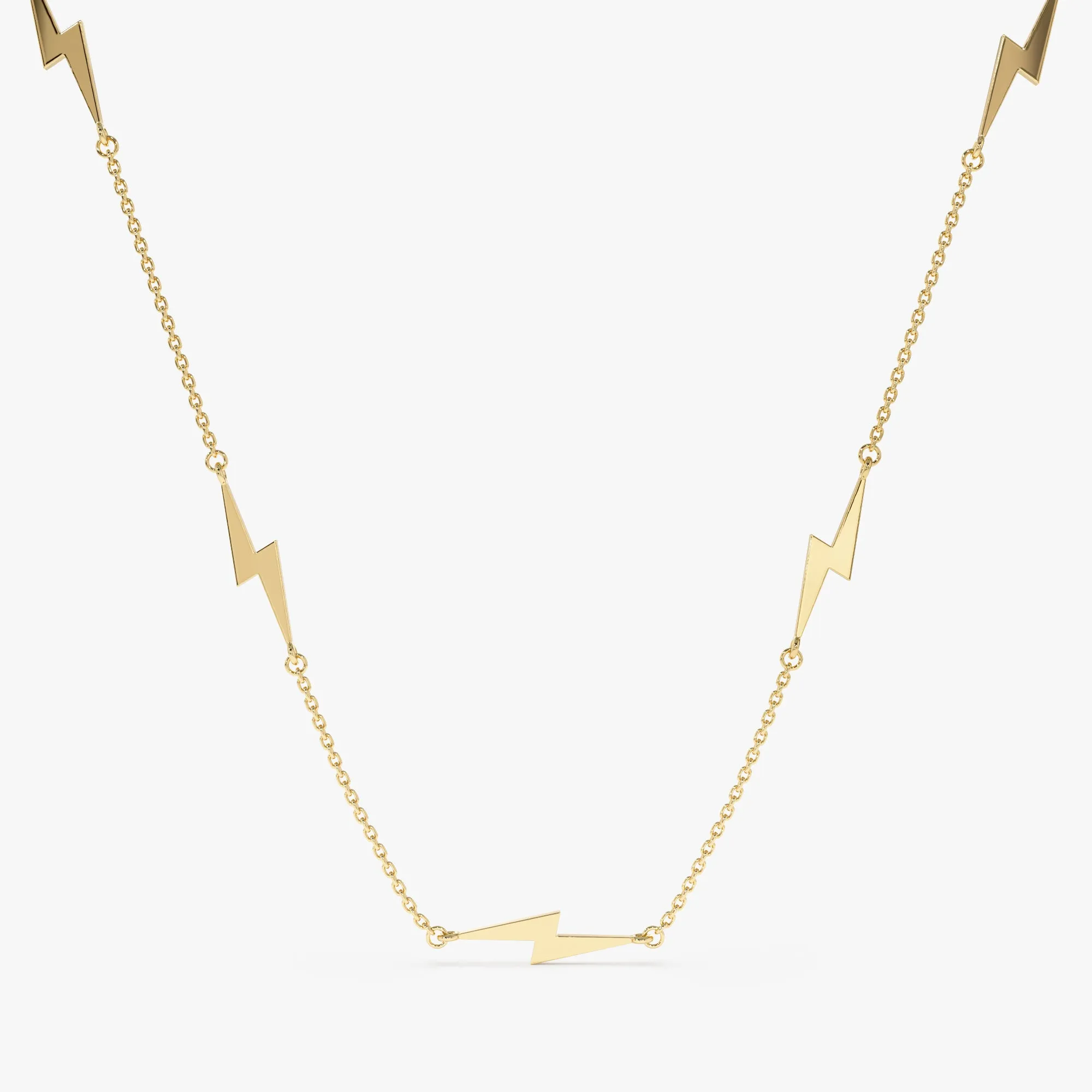 Lightning Bolt Station Necklace, Briella SARAHELISE