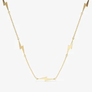 Lightning Bolt Station Necklace, Briella SARAHELISE