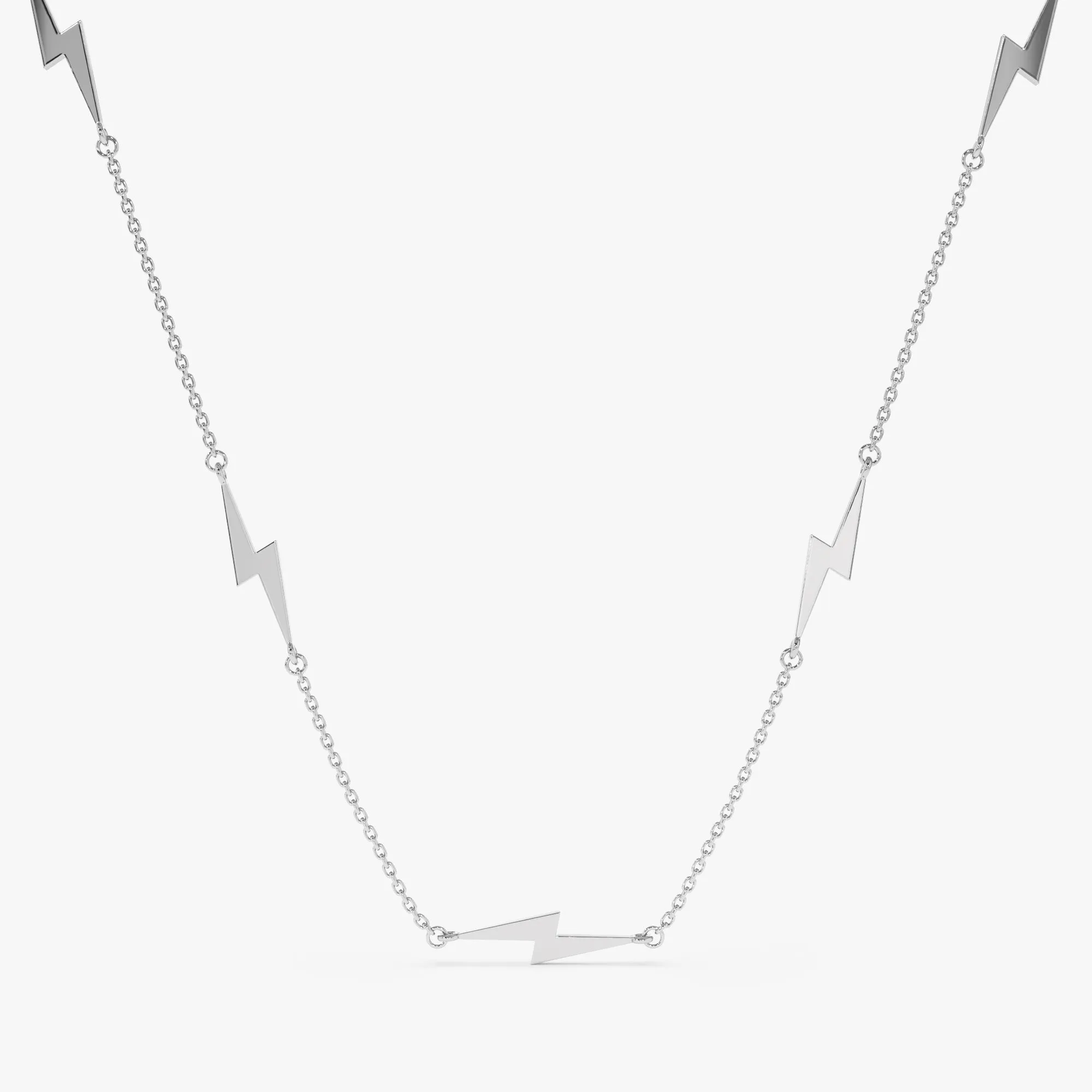 Lightning Bolt Station Necklace, Briella SARAHELISE