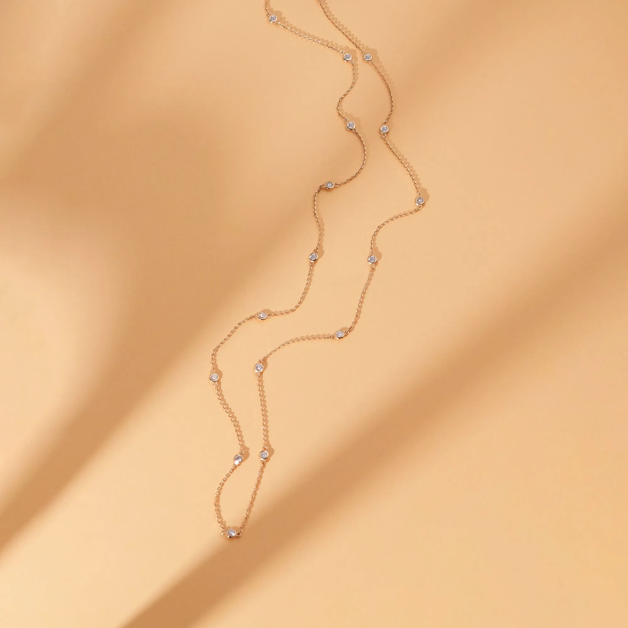 Long Diamond By The Yard Necklace, Acacia SARAHELISE