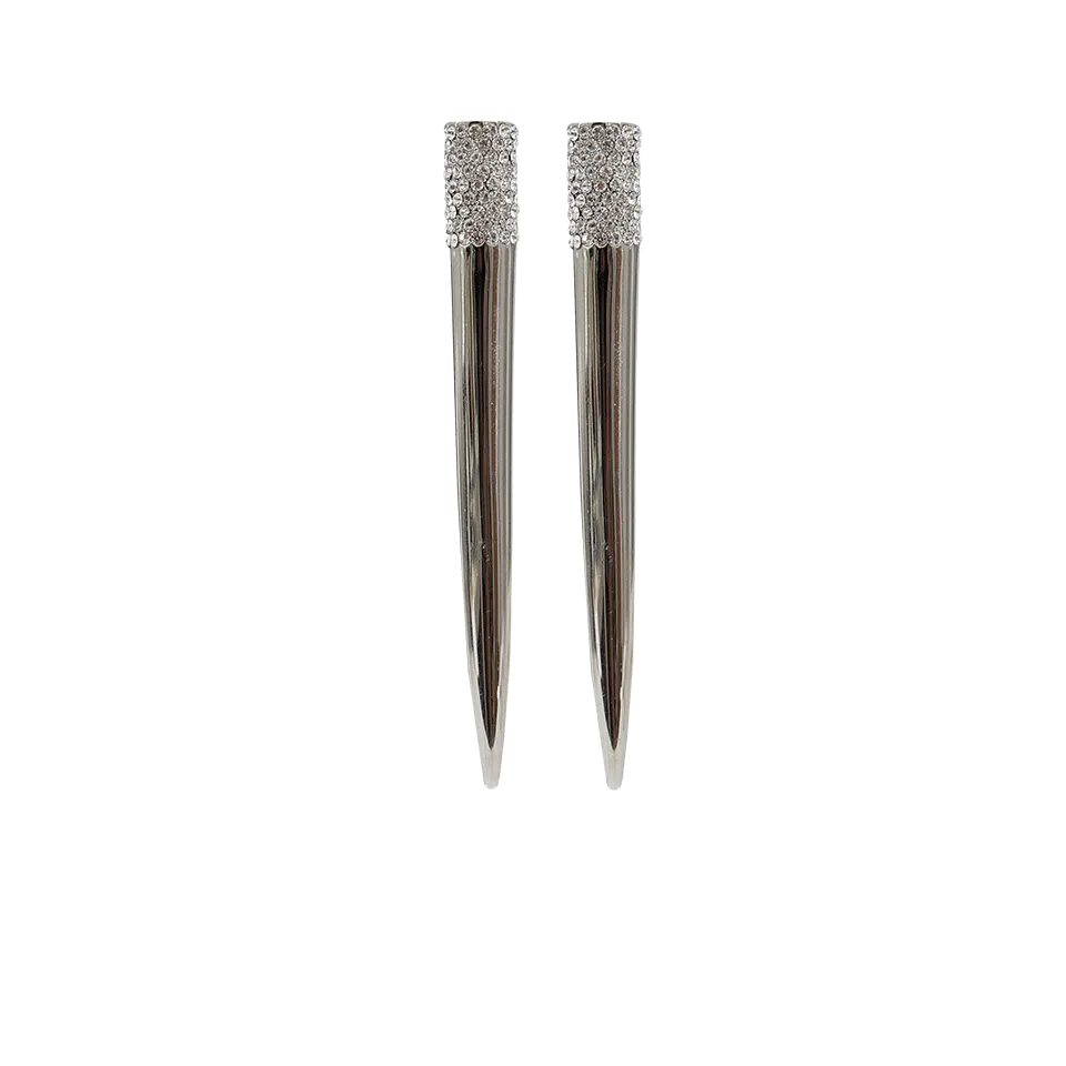 Long Pave Spike Earrings