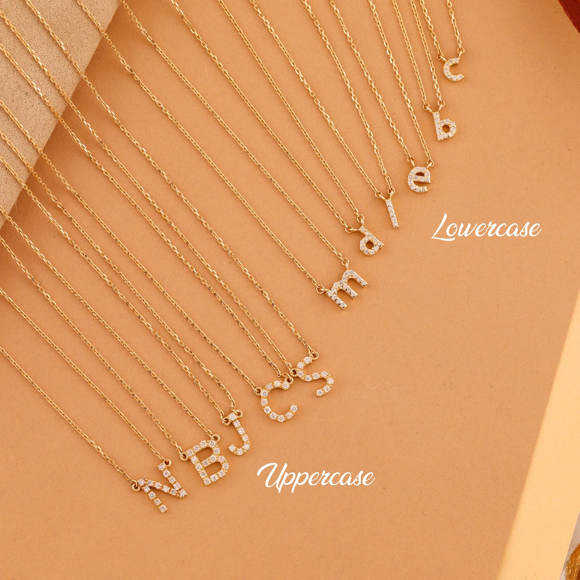 Lowercase Diamond Initial Necklace, Mavis SARAHELISE