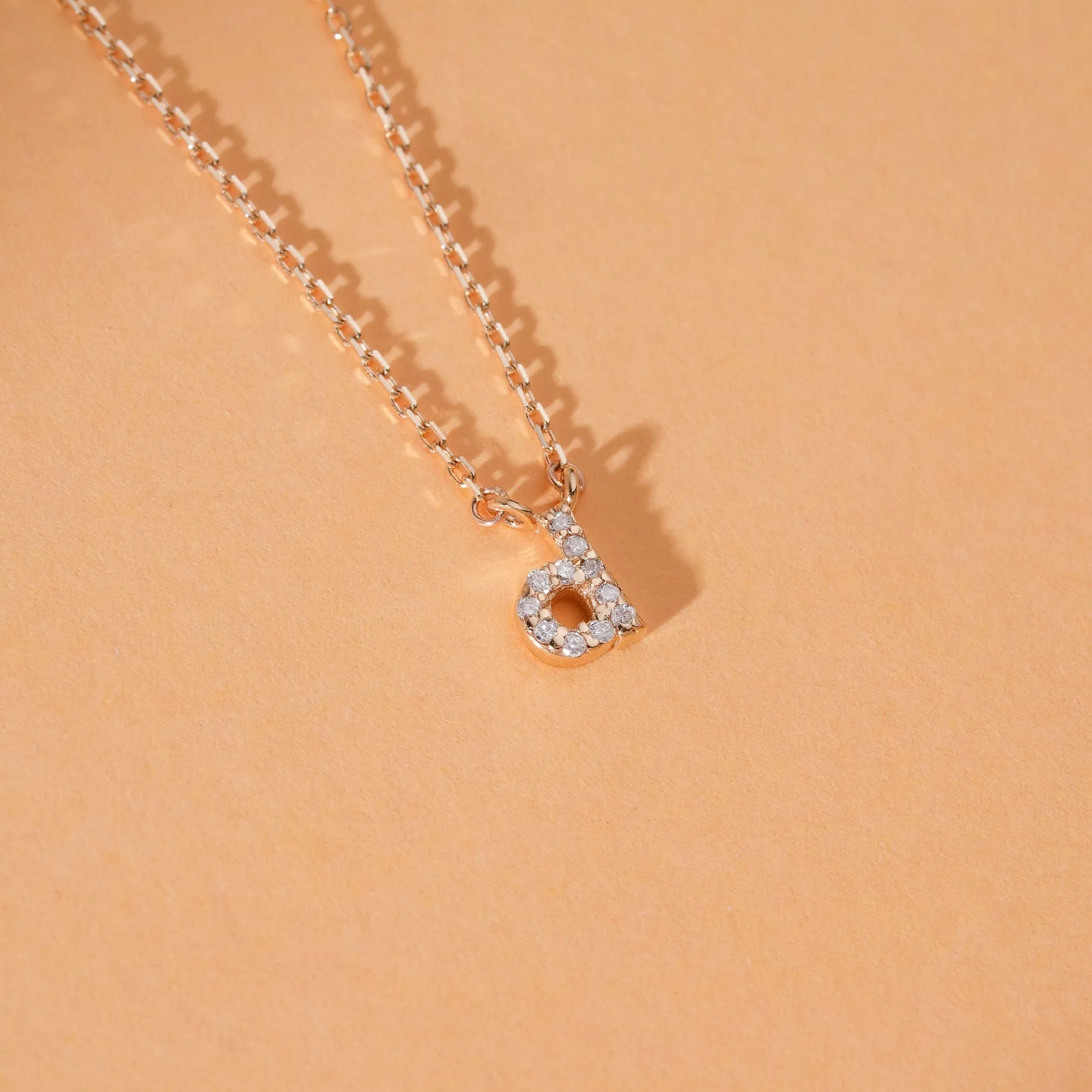 Lowercase Diamond Initial Necklace, Mavis SARAHELISE