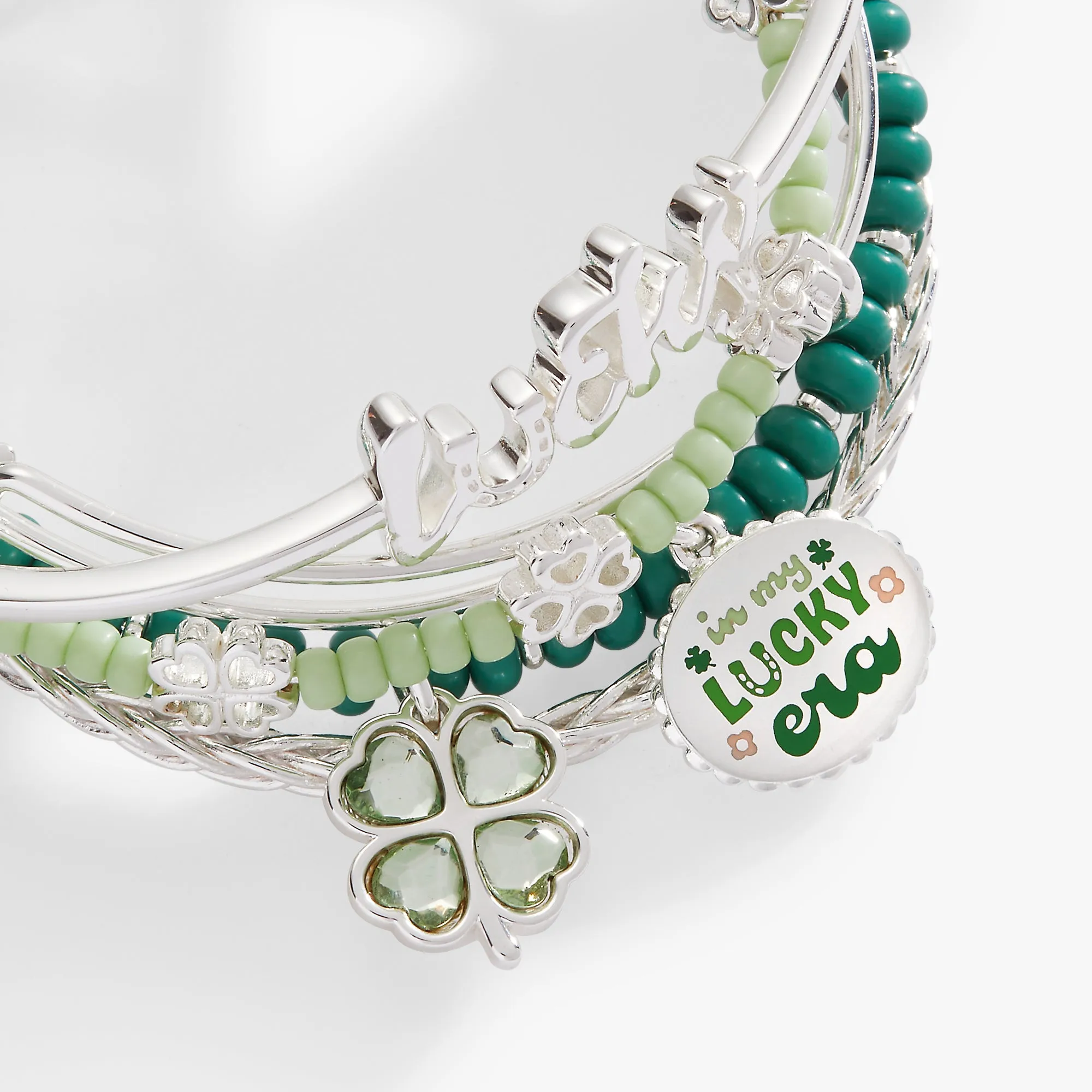 Lucky Four-Leaf Clover Set of 5 Bracelets