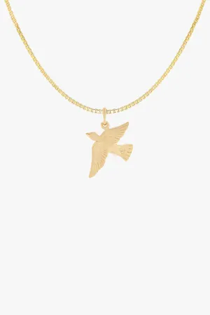 Lucky Swallow Necklace Gold Plated Wildthings Collectables