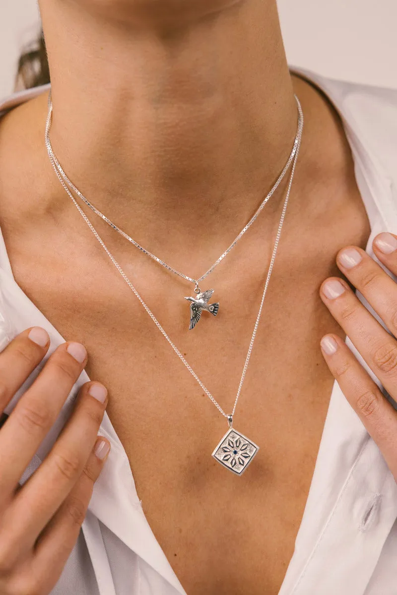 Lucky Swallow Necklace Silver Wildthings Collectables