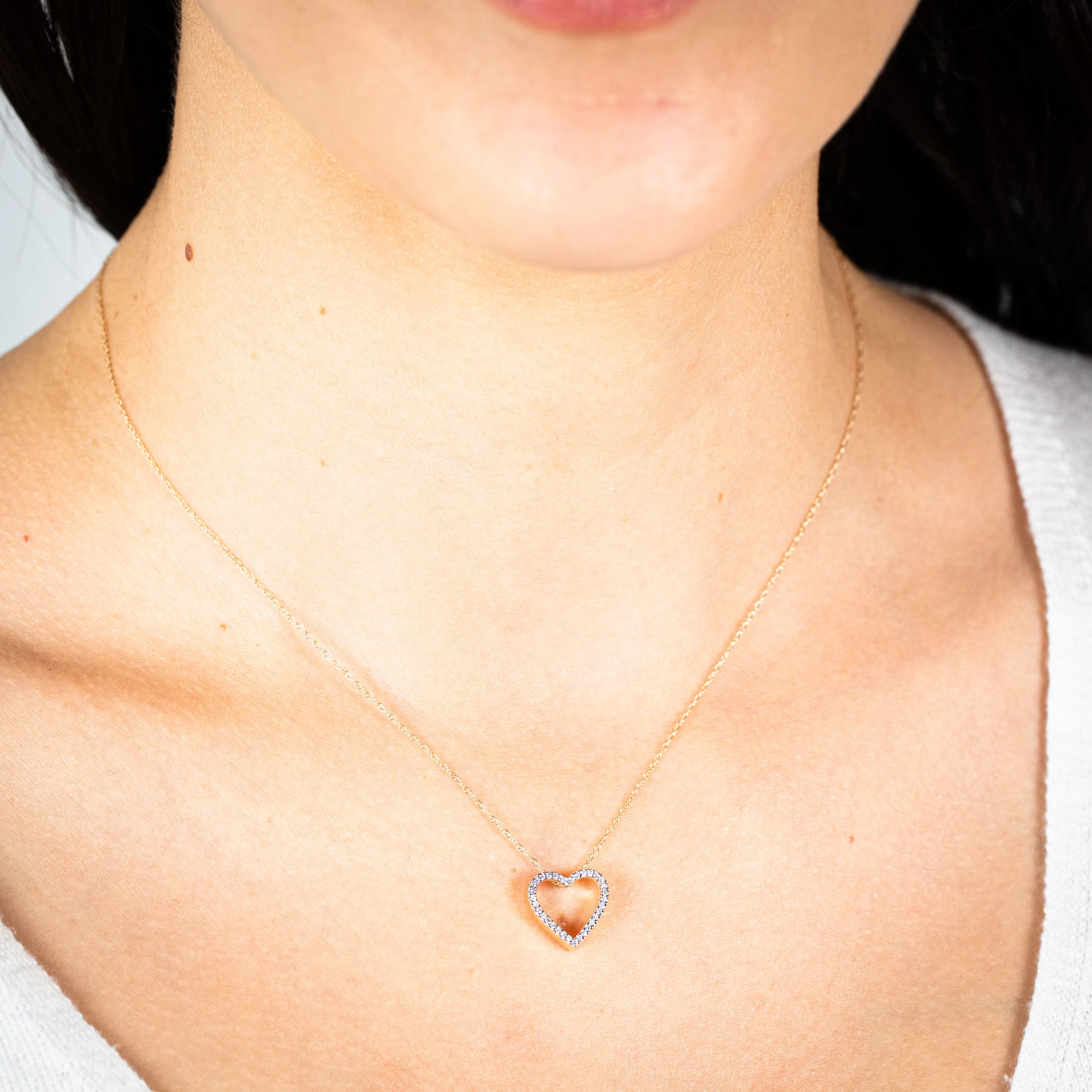 Luminesce Lab Grown 1/10 Carat Diamond Heart Pendant in 9ct Yellow Gold Shiels