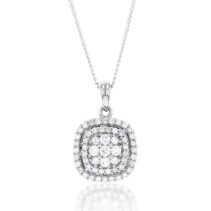 Luminesce Lab Grown 1/2 Carat Diamond in Sterling Silver Pendant on Chain Shiels