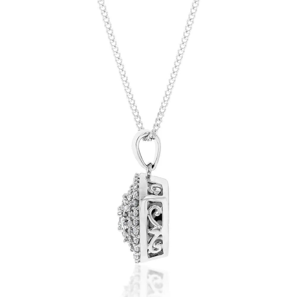 Luminesce Lab Grown 1/2 Carat Diamond in Sterling Silver Pendant on Chain Shiels