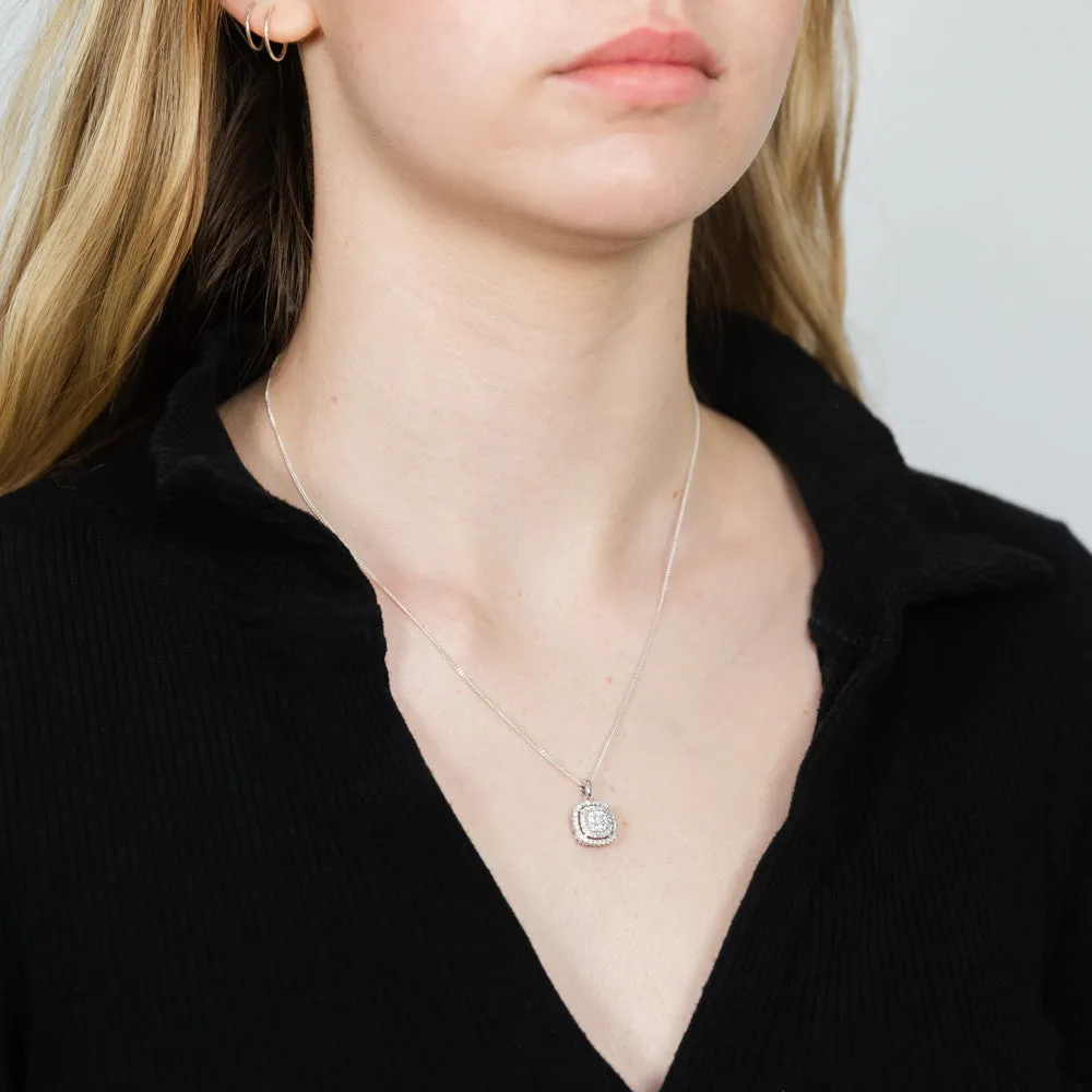 Luminesce Lab Grown 1/2 Carat Diamond in Sterling Silver Pendant on Chain Shiels