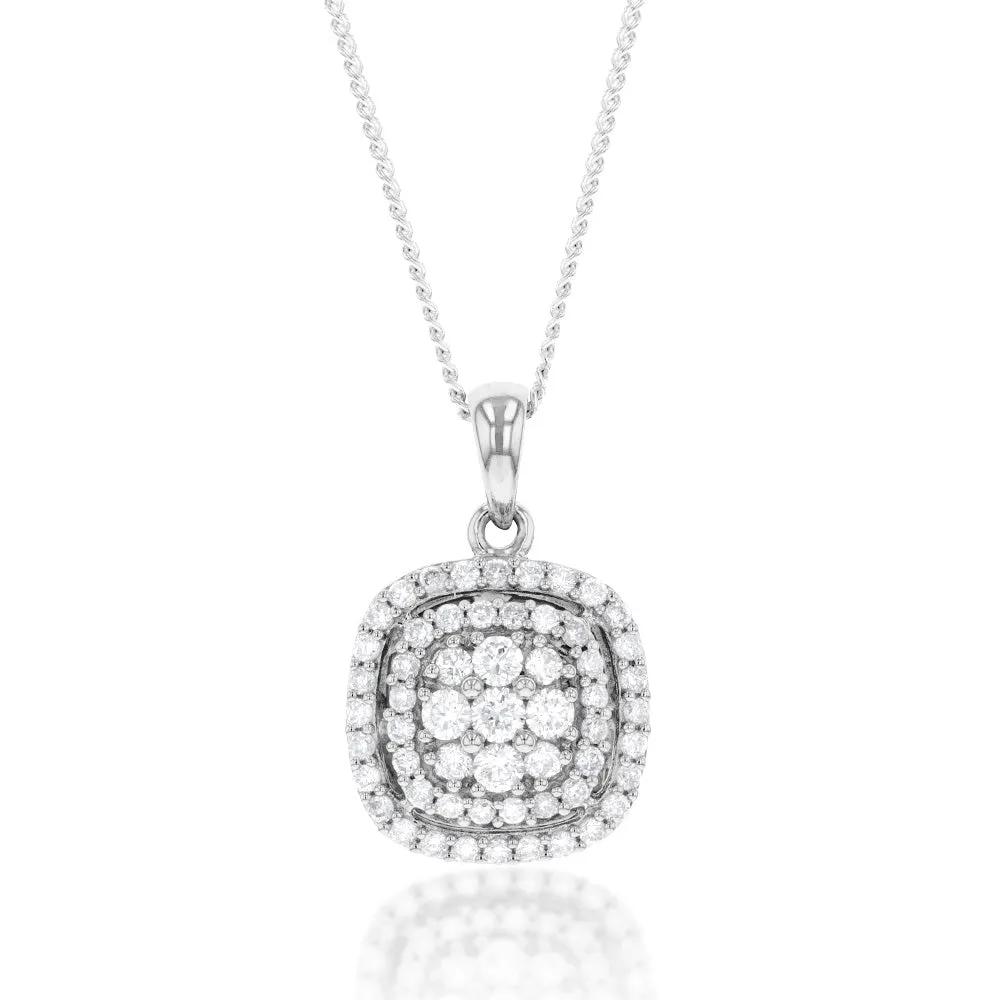 Luminesce Lab Grown 1/2 Carat Diamond in Sterling Silver Pendant on Chain Shiels