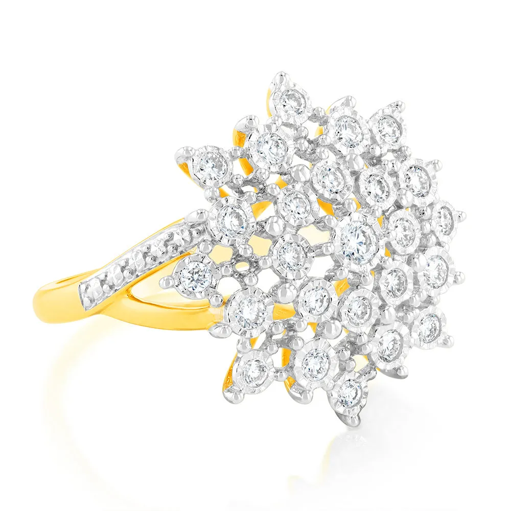 Luminesce Lab Grown 1/2 Carat Diamond Ring in 9ct Yellow Gold Shiels