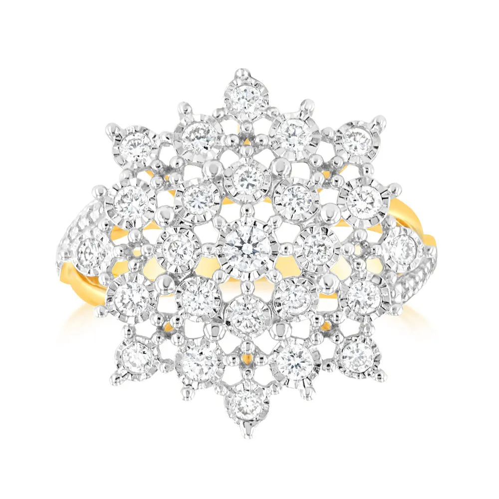 Luminesce Lab Grown 1/2 Carat Diamond Ring in 9ct Yellow Gold Shiels