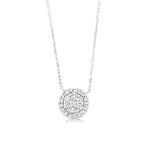 Luminesce Lab Grown 1/4 Carat Diamond Circle Pendant in 10ct White Gold Shiels