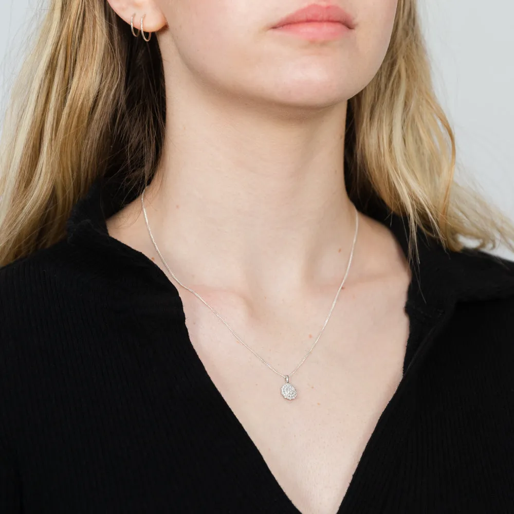 Luminesce Lab Grown 1/4 Carat Diamond in Sterling Silver Pendant on Chain Shiels