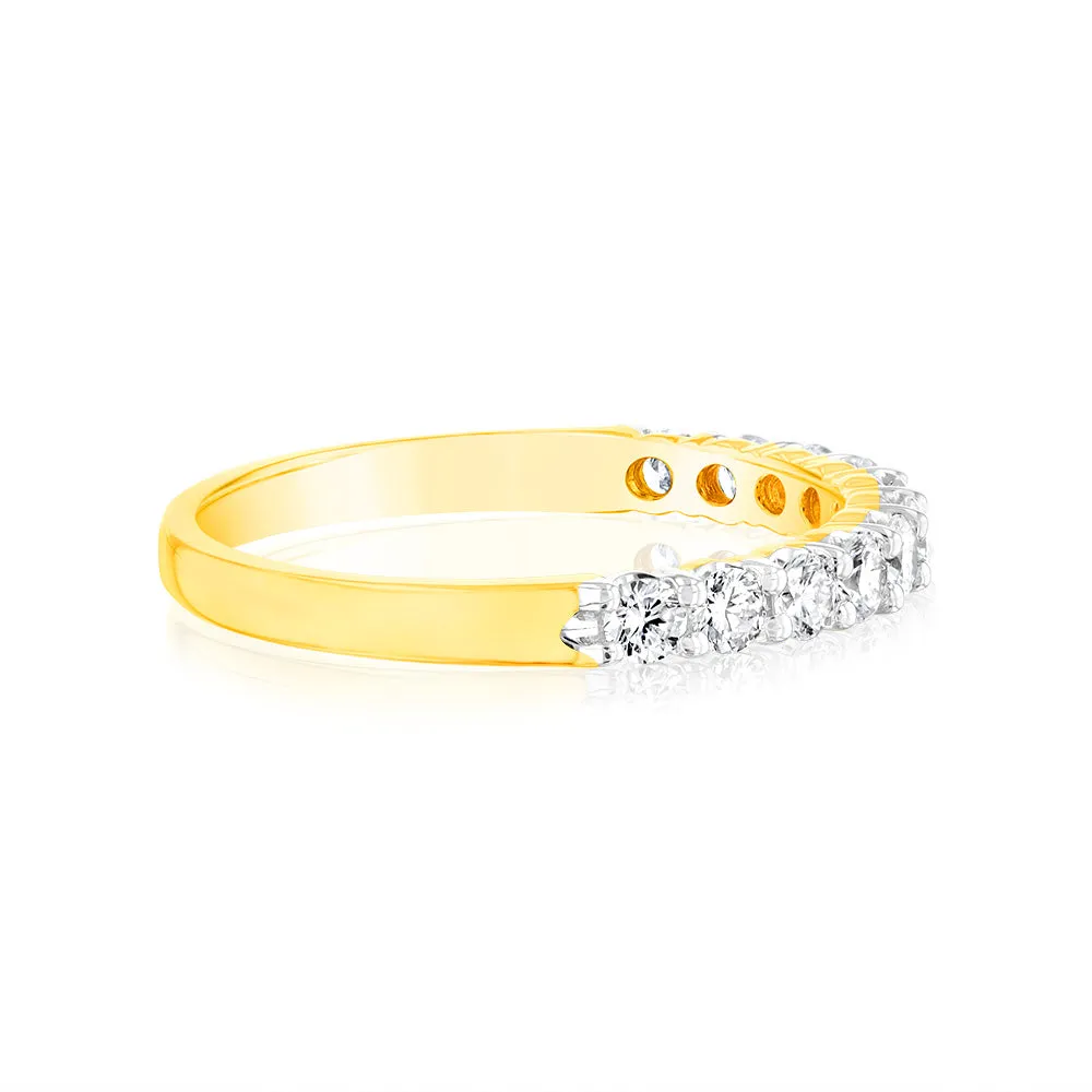 Luminesce Lab Grown 18ct Yellow Gold 1/2 Carat Diamond Eternity Ring Shiels