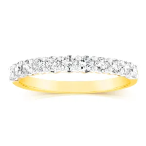 Luminesce Lab Grown 18ct Yellow Gold 1/2 Carat Diamond Eternity Ring Shiels