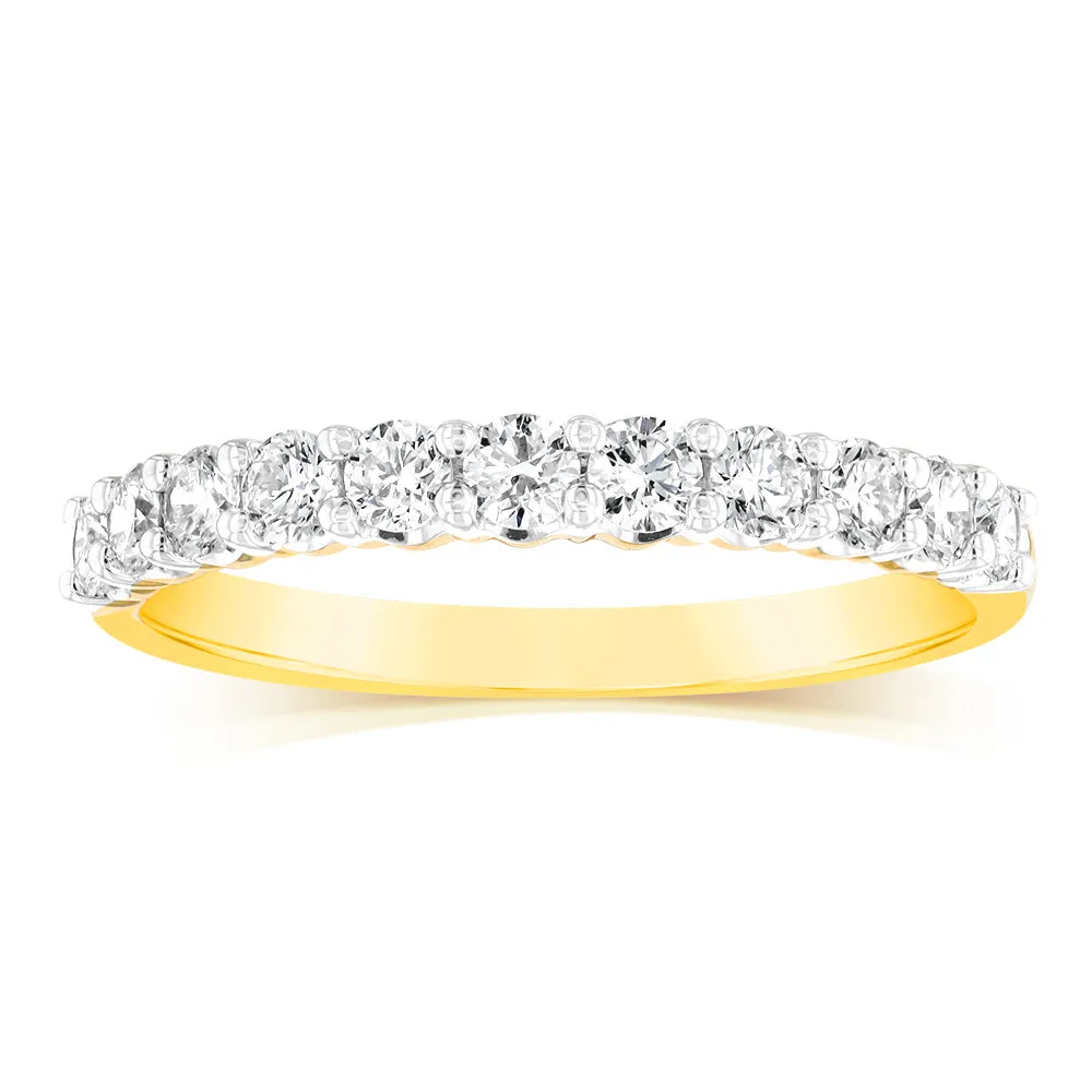 Luminesce Lab Grown 18ct Yellow Gold 1/2 Carat Diamond Eternity Ring Shiels