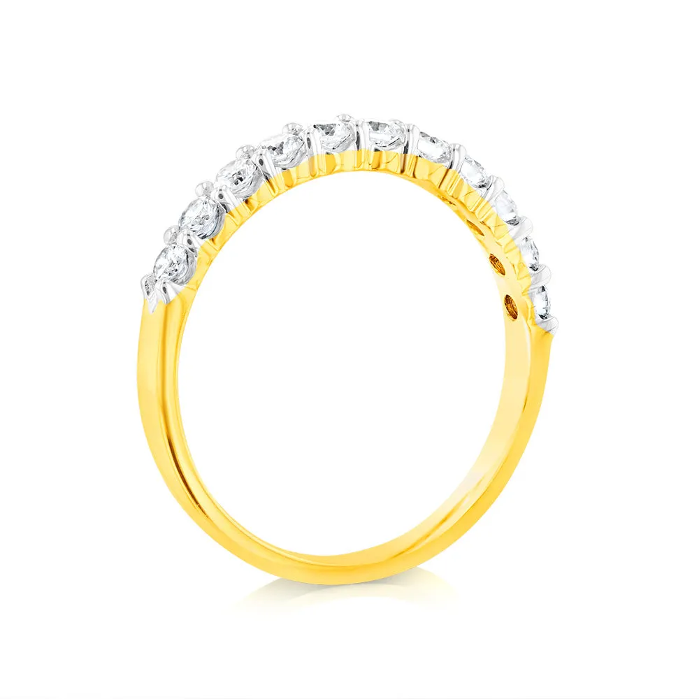 Luminesce Lab Grown 18ct Yellow Gold 1/2 Carat Diamond Eternity Ring Shiels