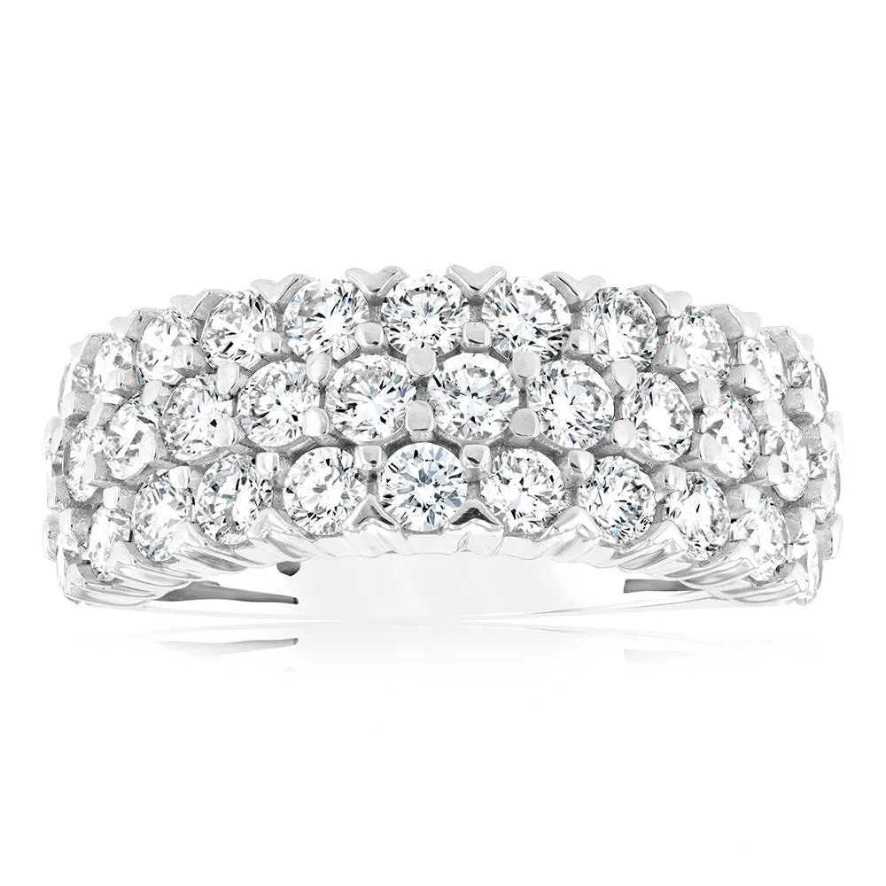 Luminesce Lab Grown 2 Carat Diamond Ring in Sterling Silver Shiels