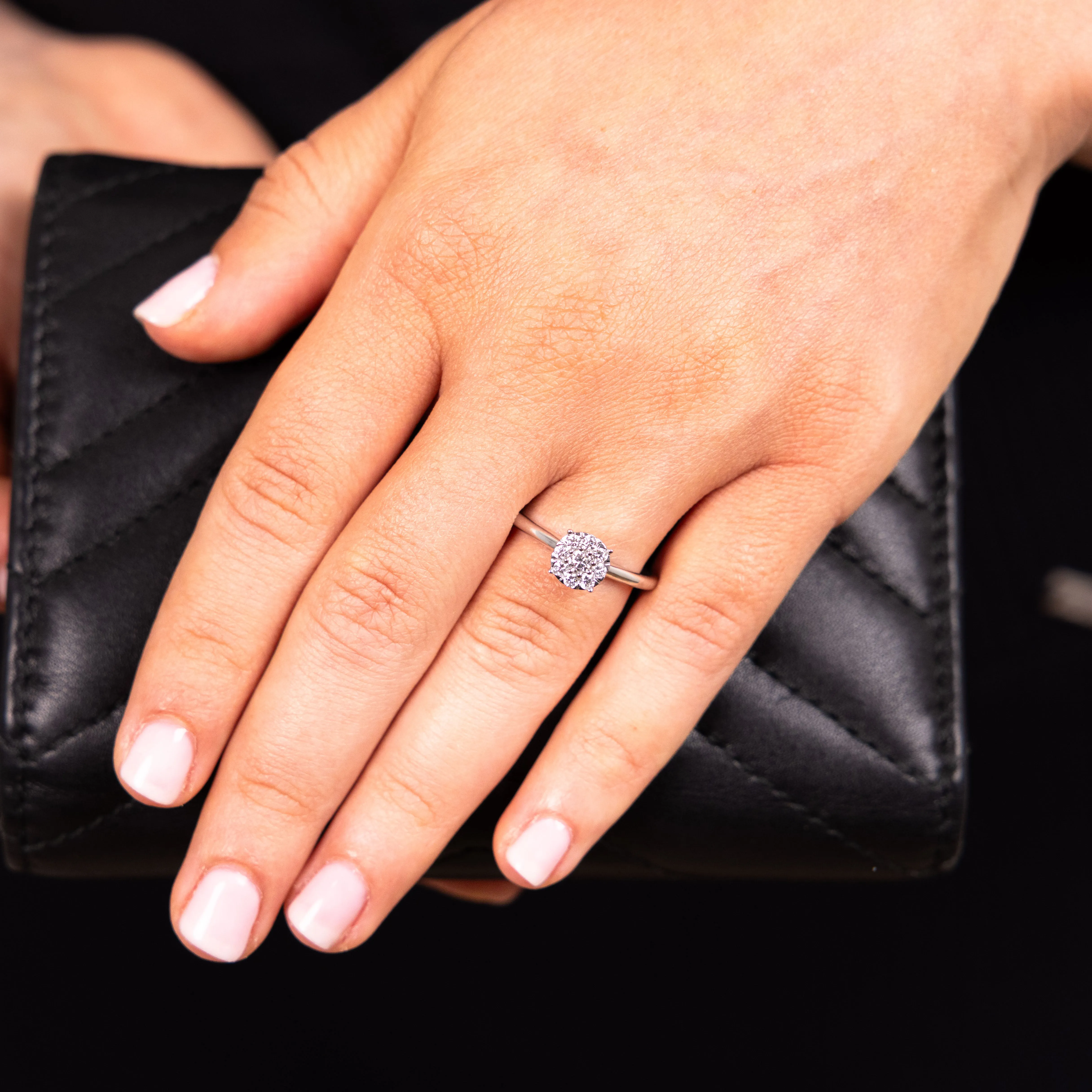 Luminesce Lab Grown 9ct White Gold 0.30 Carat Diamond Cluster Dress Ring Shiels