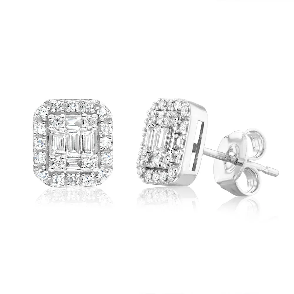 Luminesce Lab Grown 9ct White Gold 0.30 Carat Diamond Stud Earrings Shiels