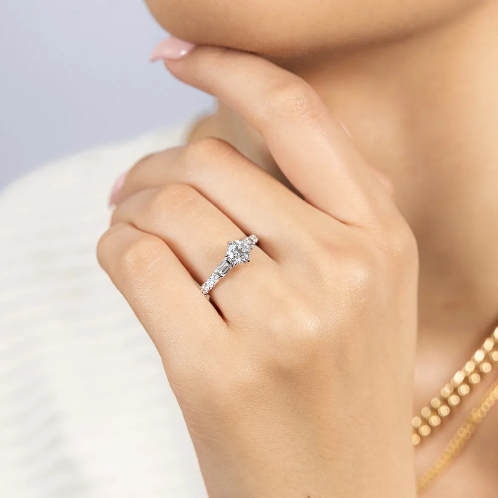 Luminesce Lab Grown 9ct White Gold 1 Carat Solitaire Fancy Diamond Ring Shiels
