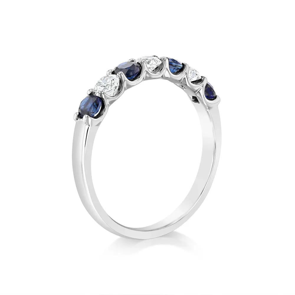 Luminesce Lab Grown 9ct White Gold Created Blue Sapphire 0.30 Carat Diamond Ring Shiels