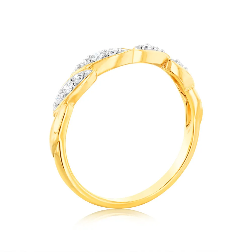 Luminesce Lab Grown 9ct Yellow Gold 1/6 Carat Dress Diamond Ring Shiels