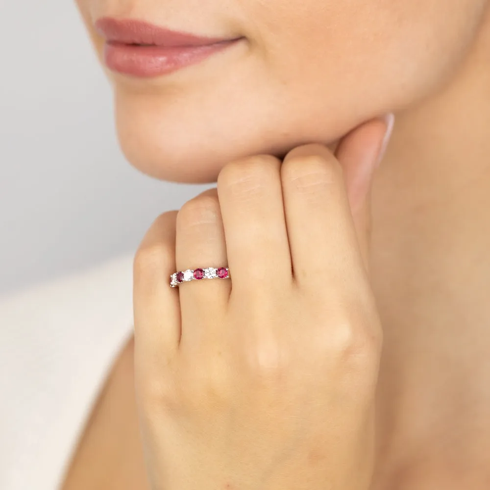 Luminesce Lab Grown 9ct Yellow Gold Created Ruby 0.30 Carat Diamond Ring Shiels
