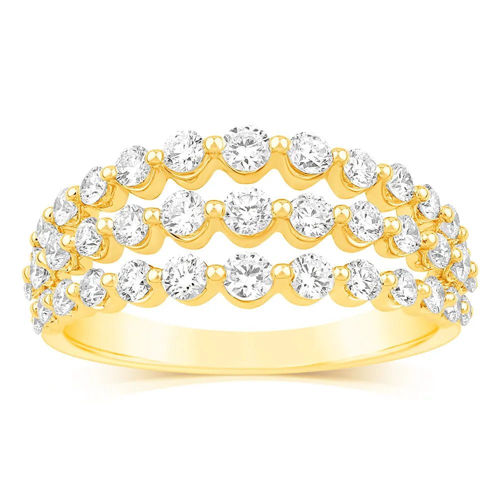 Luminesce Lab Grown Diamond 1 Carat Dress Ring in 9ct Yellow Gold Shiels