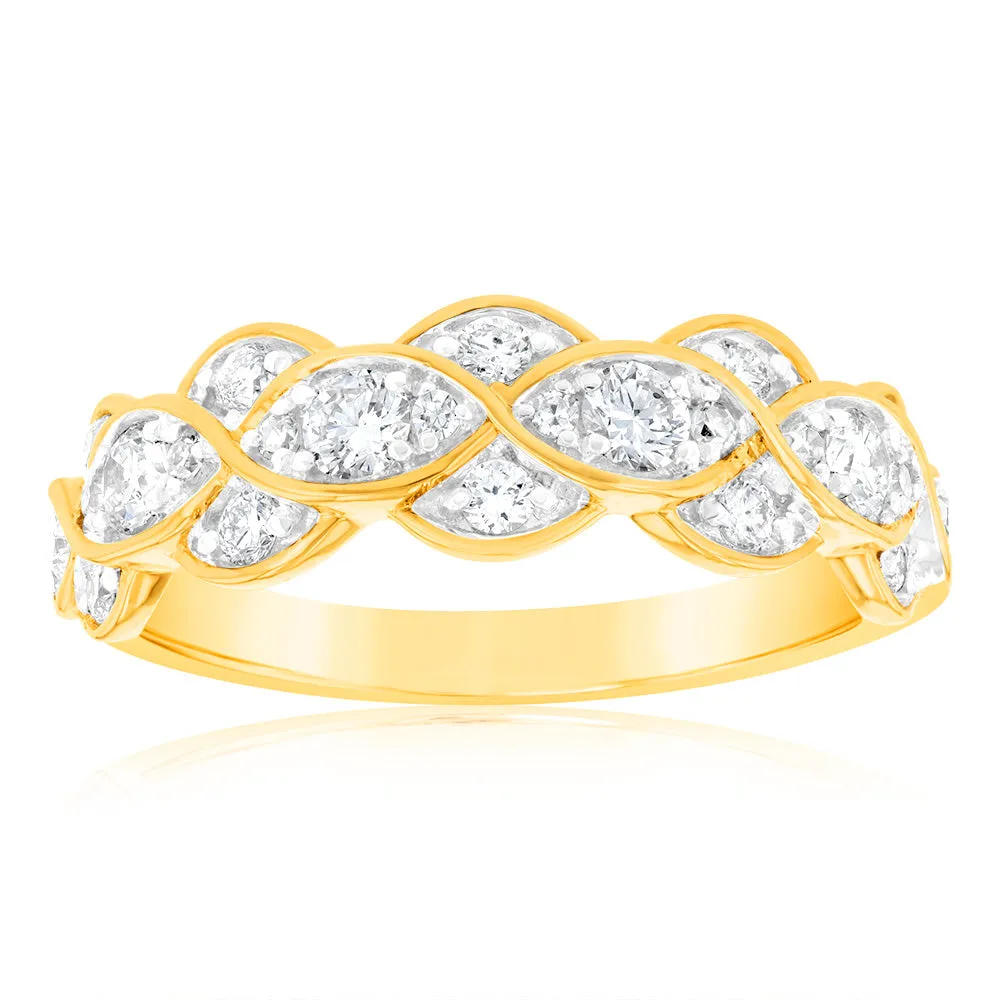 Luminesce Lab Grown Diamond 1/2 Carat Infinity Dress Ring in 9ct Yellow Gold Shiels