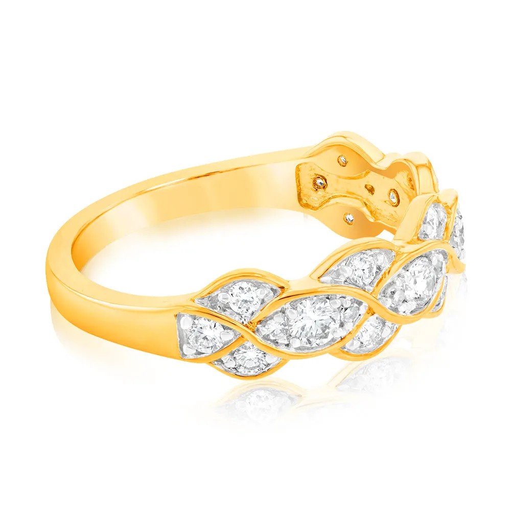 Luminesce Lab Grown Diamond 1/2 Carat Infinity Dress Ring in 9ct Yellow Gold Shiels