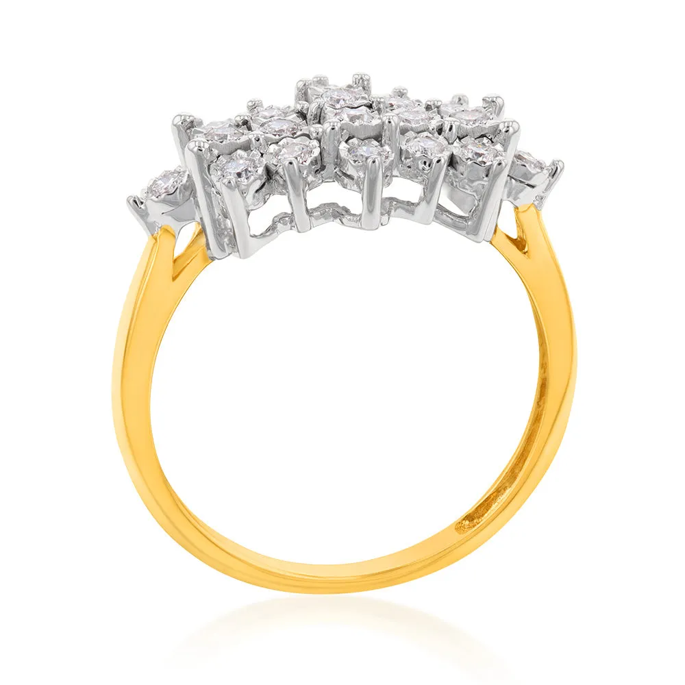 Luminesce Lab Grown Diamond 1/4 Carat Dress Ring in 9ct Yellow Gold Shiels