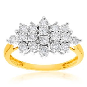 Luminesce Lab Grown Diamond 1/4 Carat Dress Ring in 9ct Yellow Gold Shiels