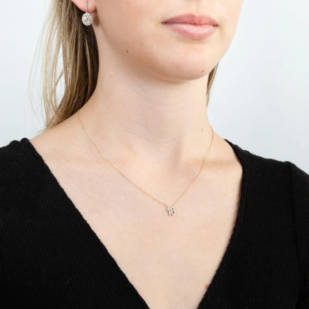 Luminesce Lab Grown Diamond 18 Pendant in 9ct Yellow Gold on Adjustable 45cm Chain Shiels