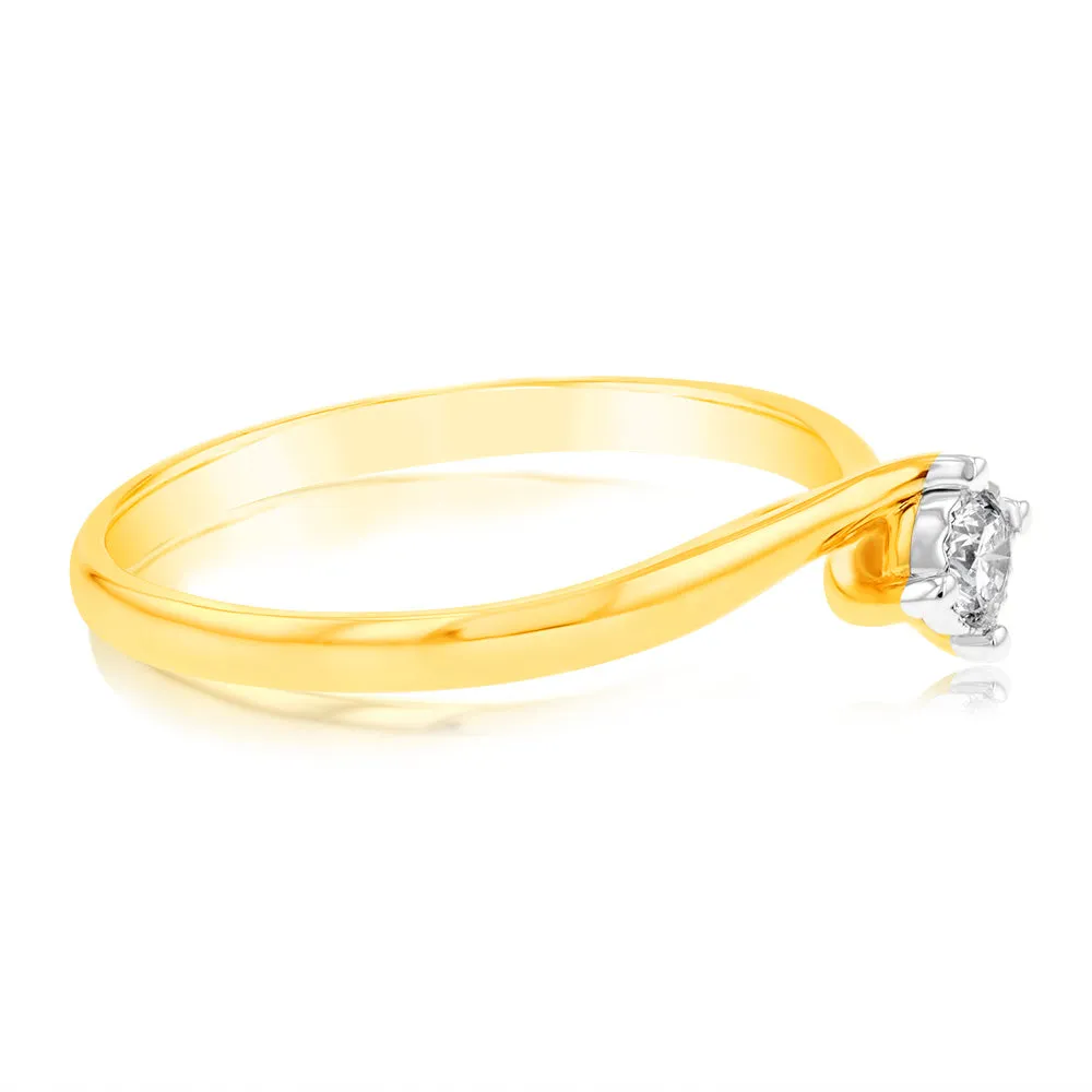 Luminesce Lab Grown Diamond Engagement Ring in 9ct Yellow Gold Shiels