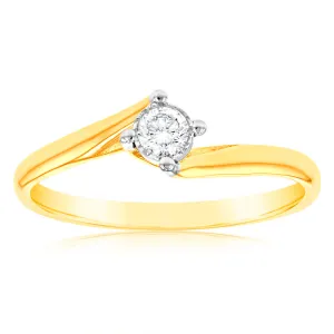 Luminesce Lab Grown Diamond Engagement Ring in 9ct Yellow Gold Shiels