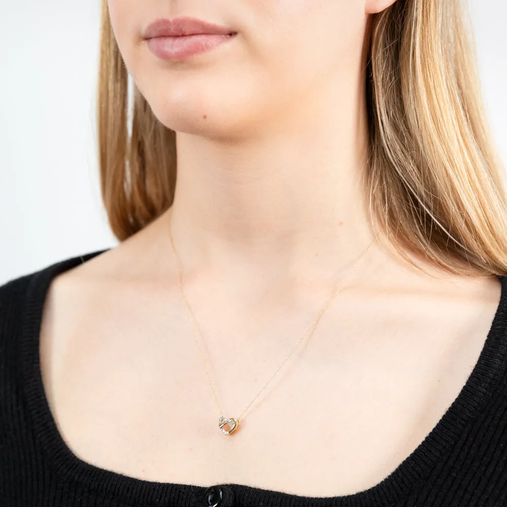Luminesce Lab Grown Diamond Heart Pendant in 9ct Yellow Gold with Chain Shiels